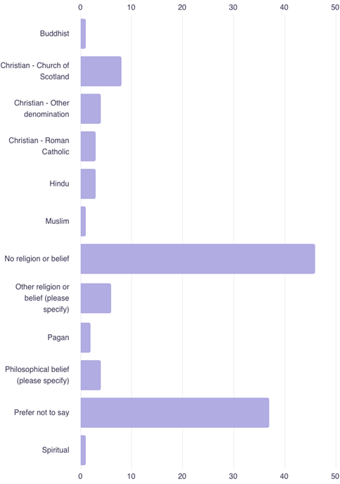 Chart 8: What are the faiths/religions of the reporters?
