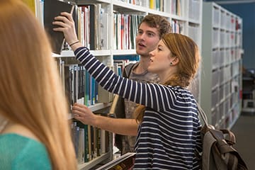 Students in library