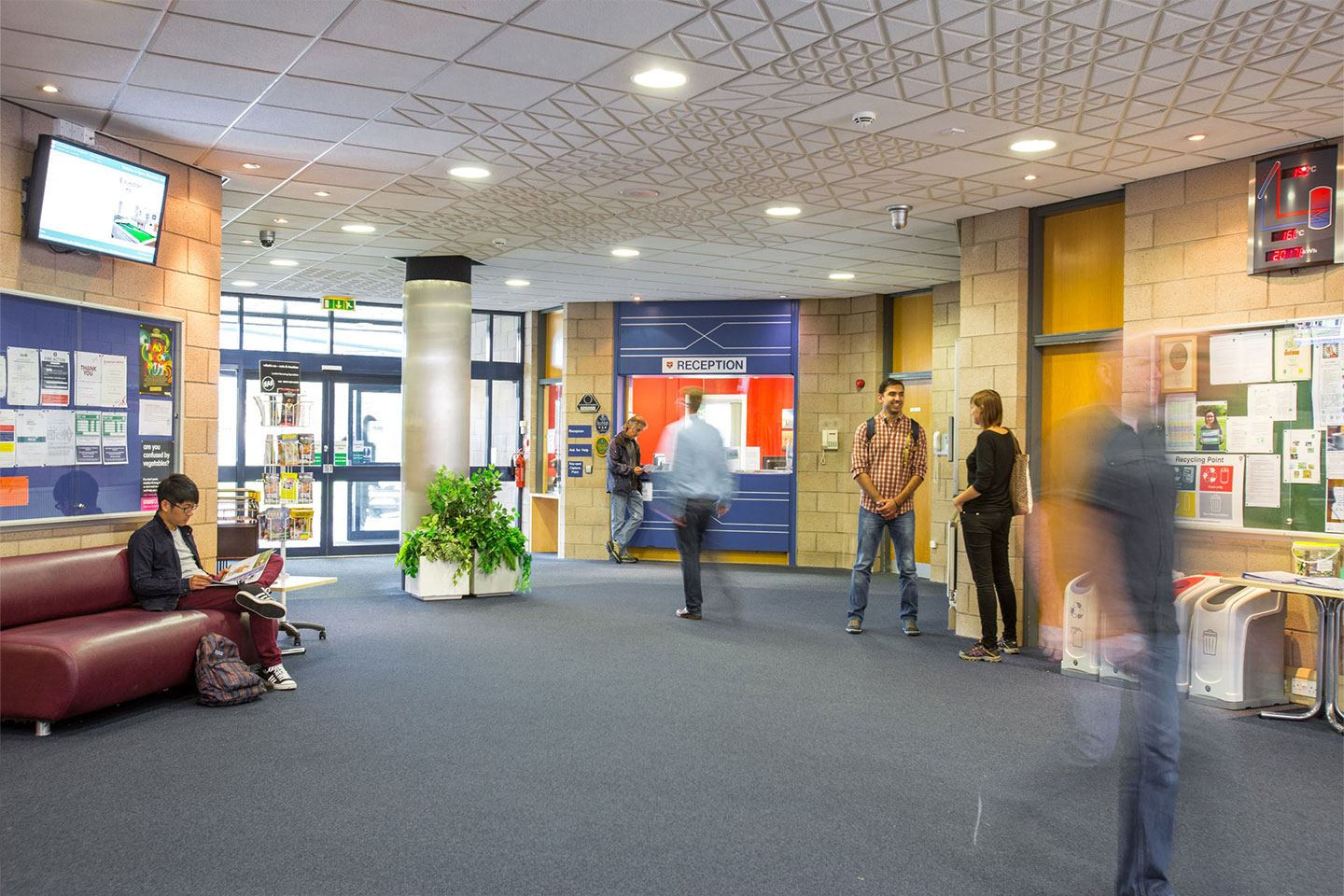 Foyer area in Agnes Blackadder Hall