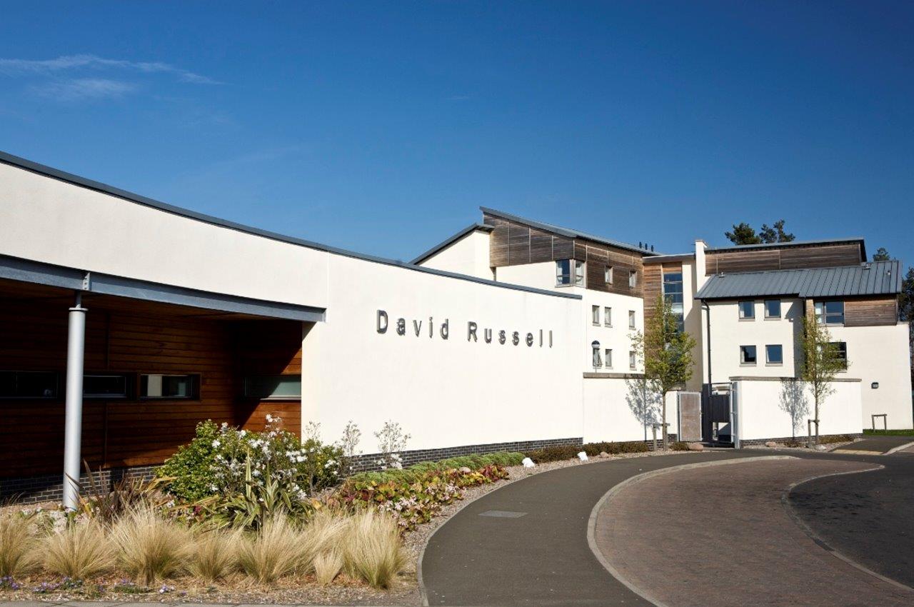 Exterior of David Russell Apartments