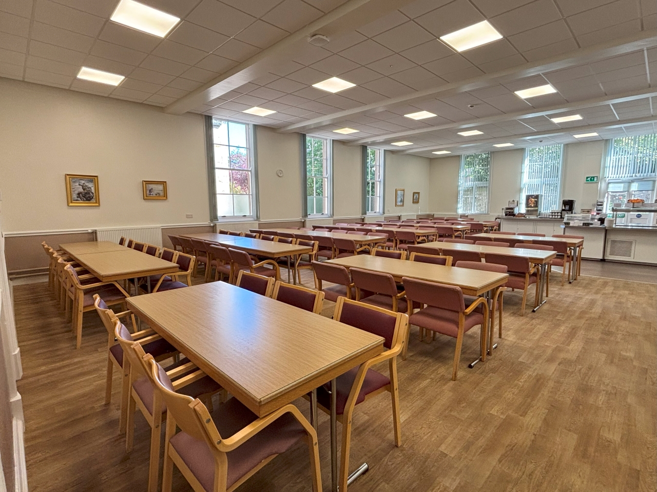 Dining room tables in John Burnet Hall
