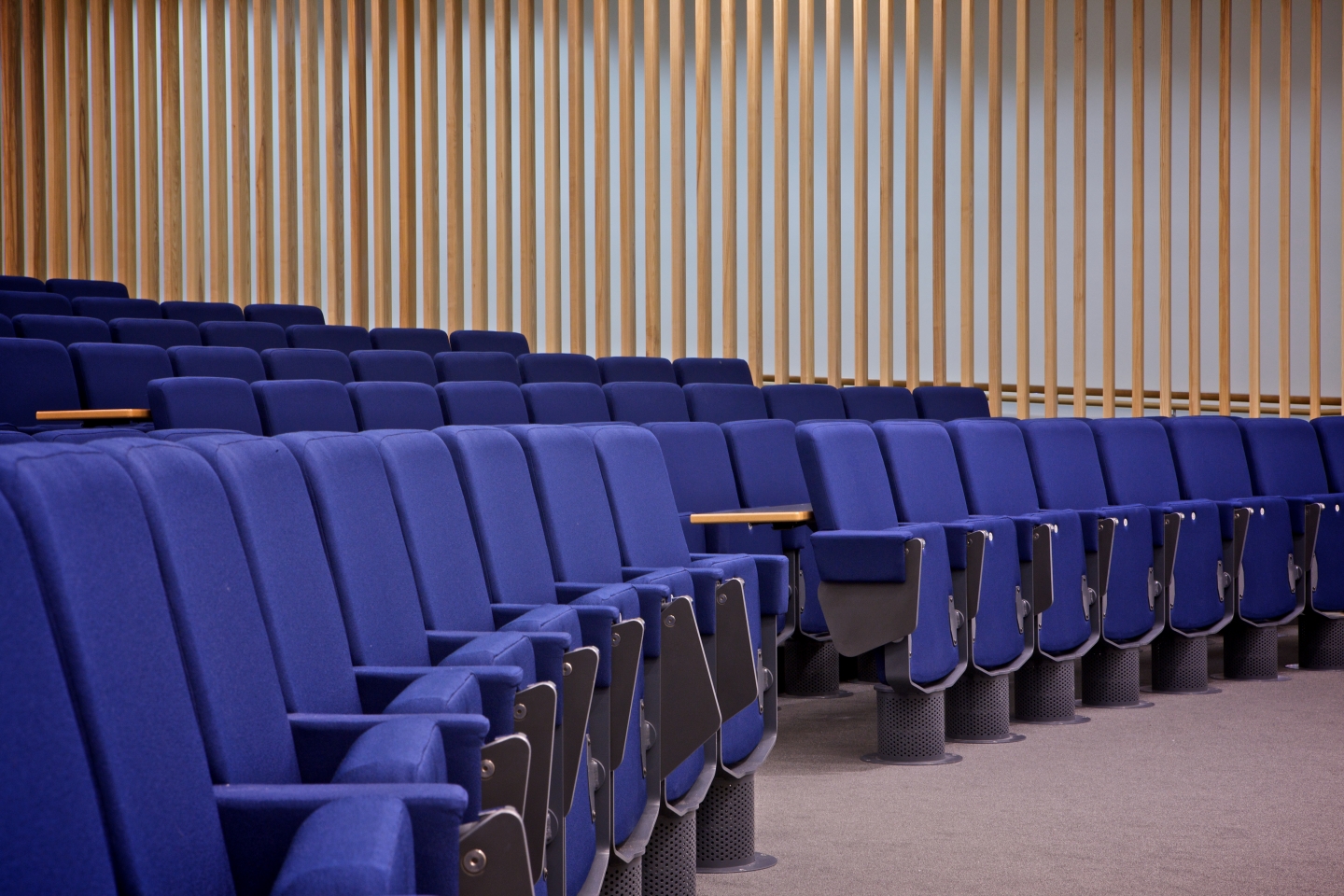 Close up of seating in Booth lecture theatre in the Medical Sciences Building
