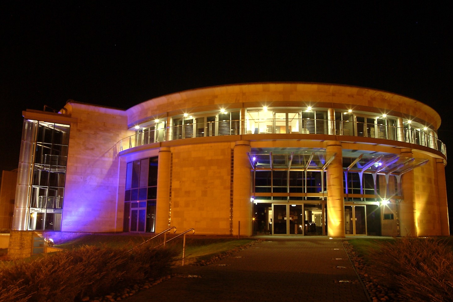 Illuminated exterior of Gateway