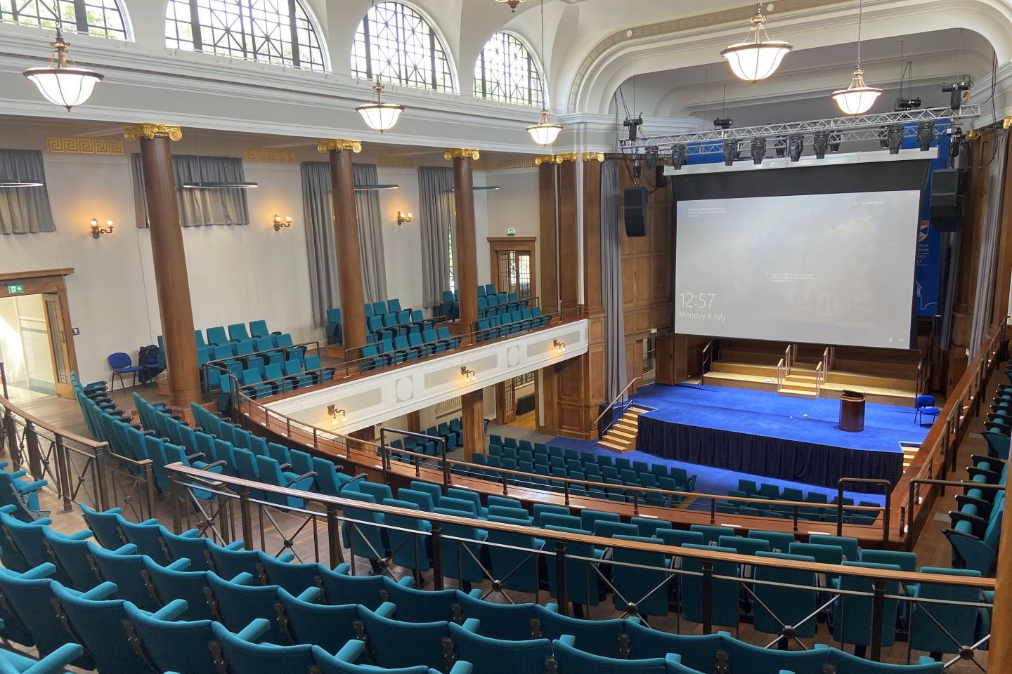View from upper gallery of Younger Hall