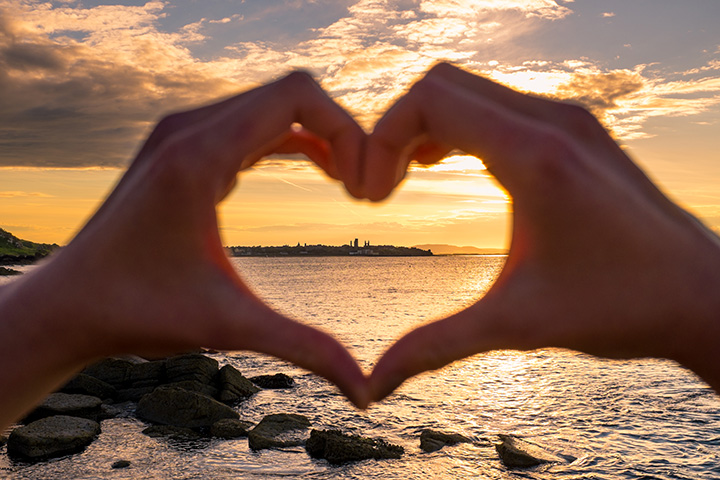 hands in a heart shape