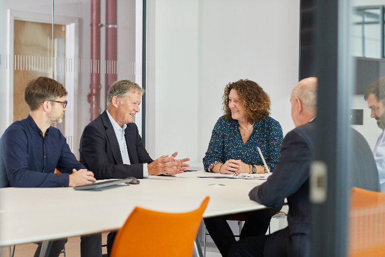 Group of staff meeting together