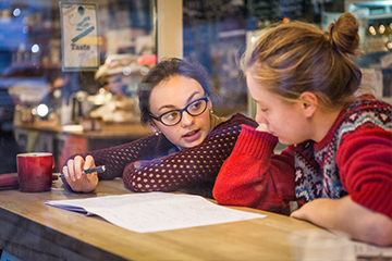 Students studying
