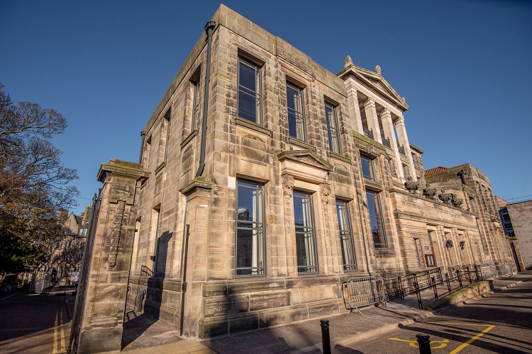 The outside of lower college hall