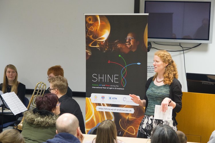 Public presentation with musicians