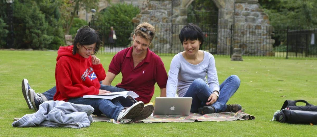 Sitting in St Mary's Quad