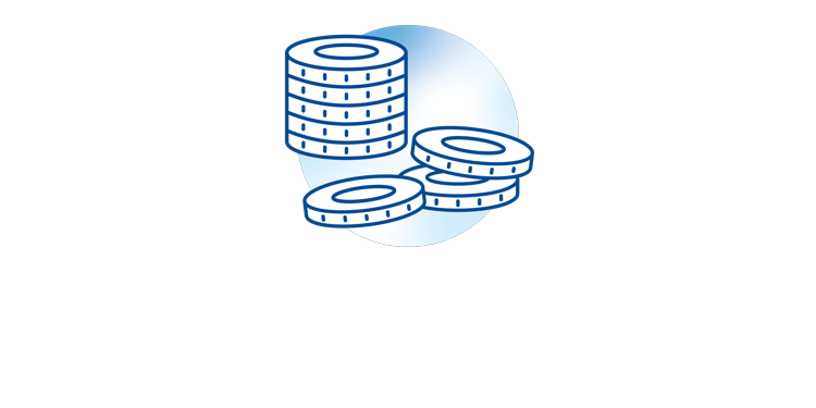A stack of coins