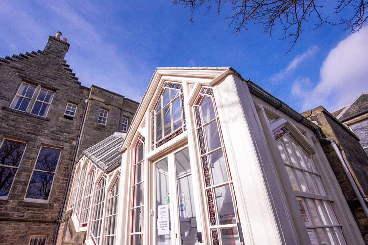 The Business School building.