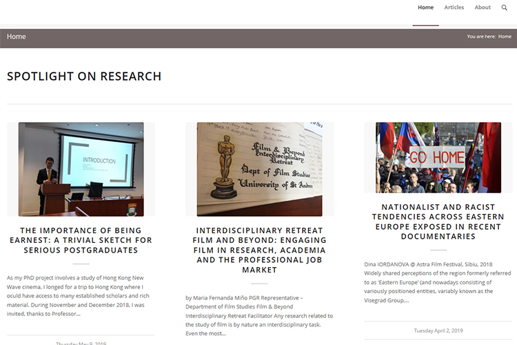 Snapshot of website