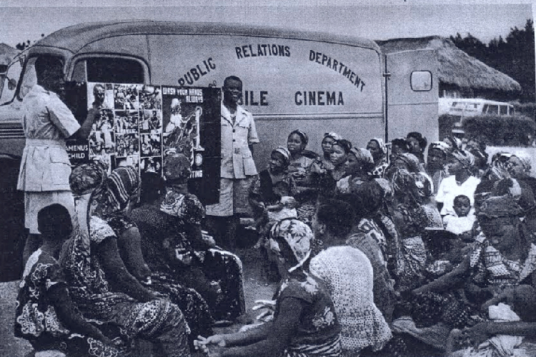 Cinema van in Ghana
