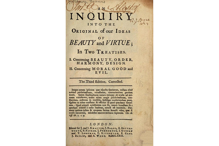 Celebrating the 300th Anniversary of the Publication of Francis Hutcheson&rsquo;s An Inquiry into the Original of our Ideas of Beauty and Virtue