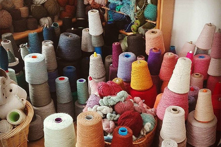 Bundles of wool