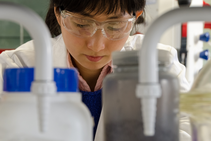 Close up of student