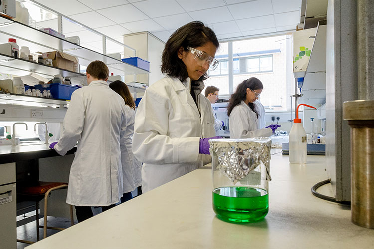 Students in a lab