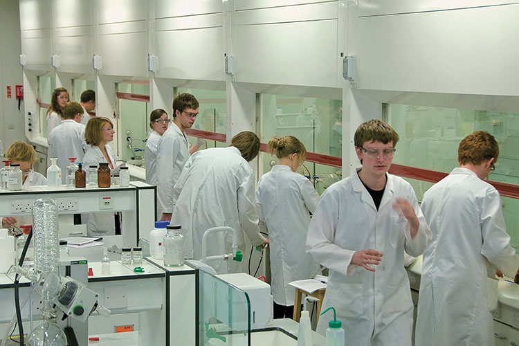 Students in a lab