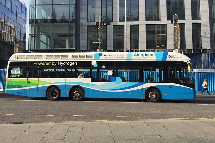 Hydrogen powered bus