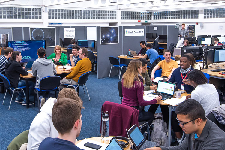 Students in the lab