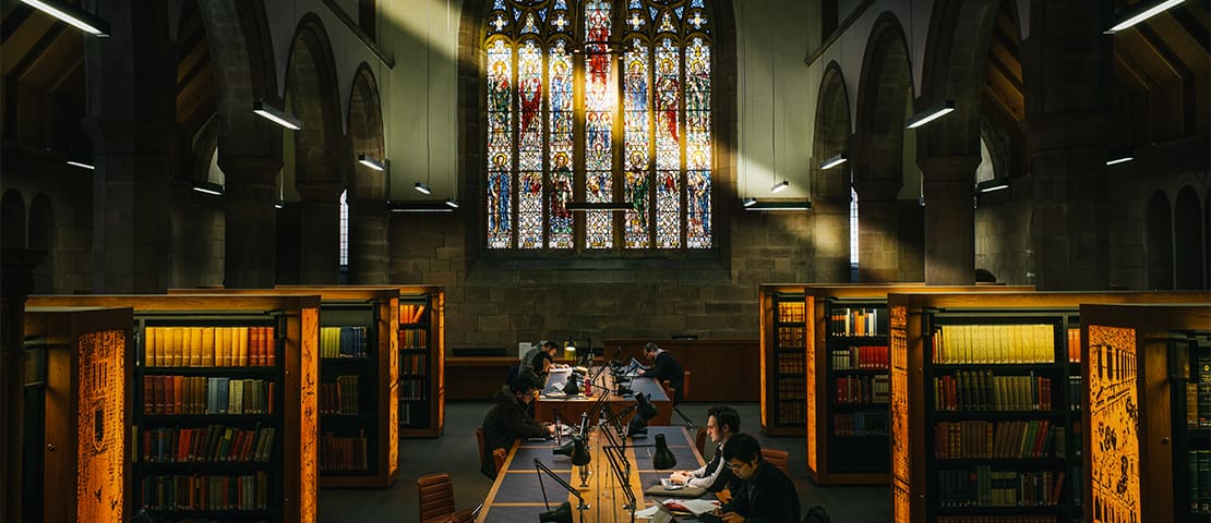 Light beam in St Martyr's Kirk library