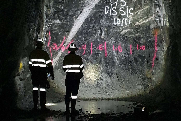 Graduate Dylan Boegevski inside Gold Mine