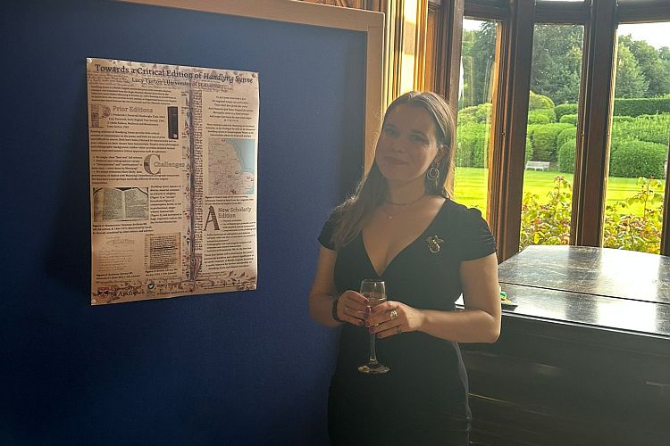 Lucy Turton with her poster