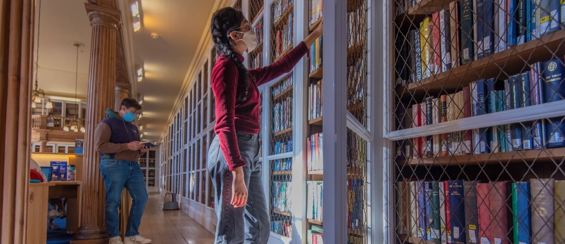 Students in the King James VI library