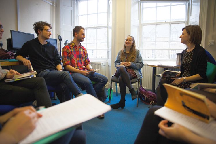 Students in a tutorial