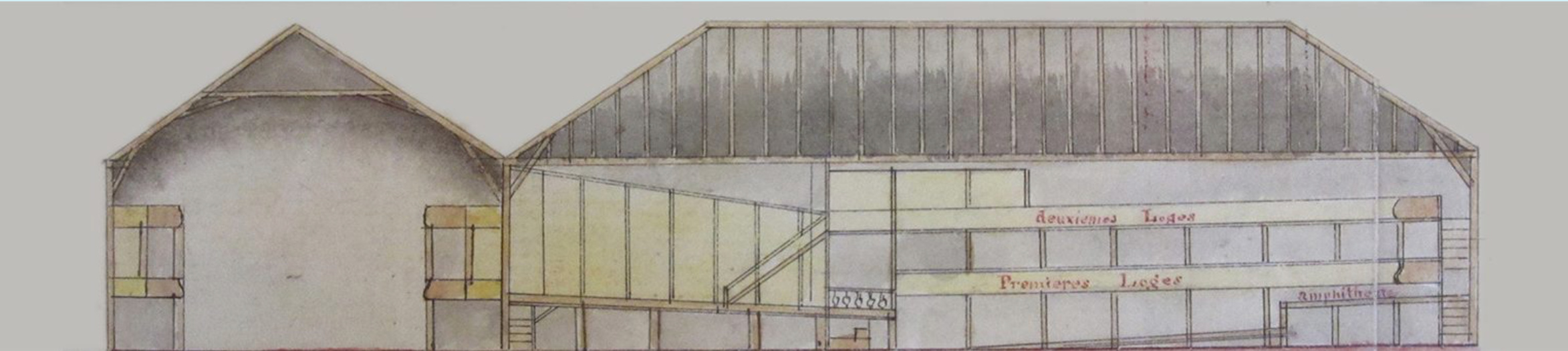 Schematic of a theatre in San Domingue