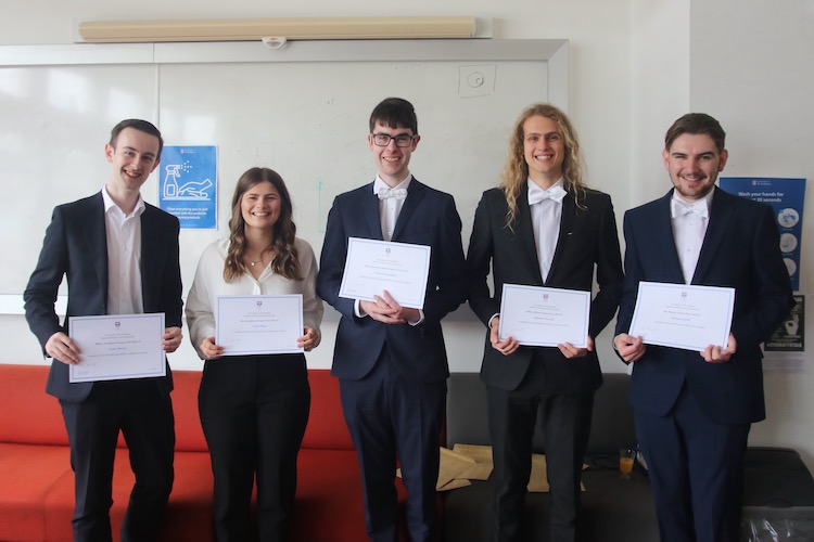 Undergraduate project prize winners 2022