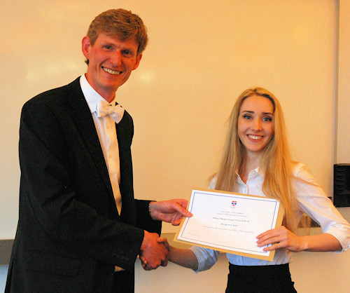 Winner of the MPhys project prize.