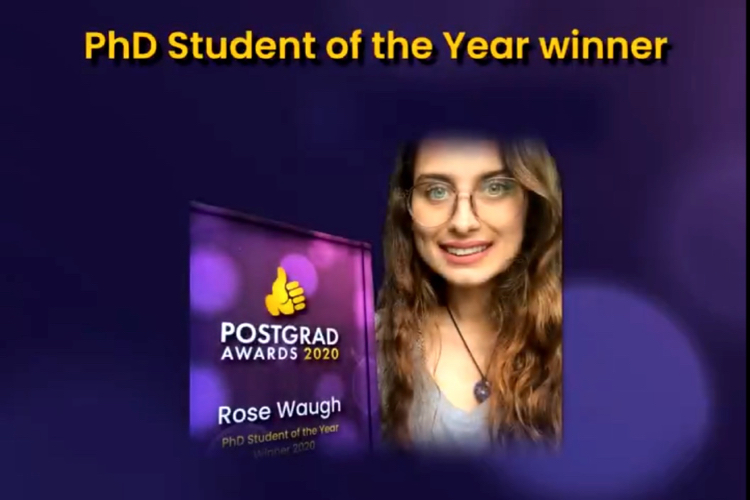 PhD student Rose Waugh has been awarded 'PhD Student of the Year'