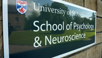 School of Psychology and Neuroscience plaque