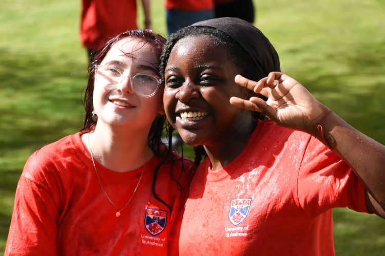 Two students from S5 level enjoying recreational activities as part of their First Chances Fife programme