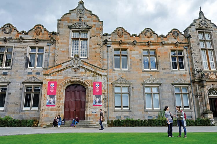Students in St Salvators Quad