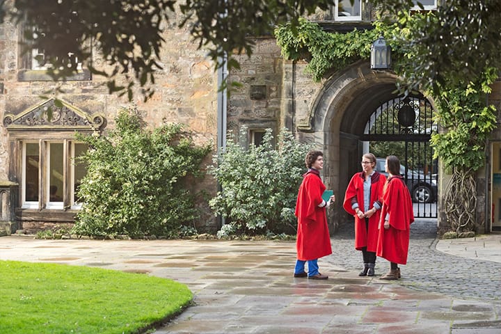 Students in St Mary's Quad