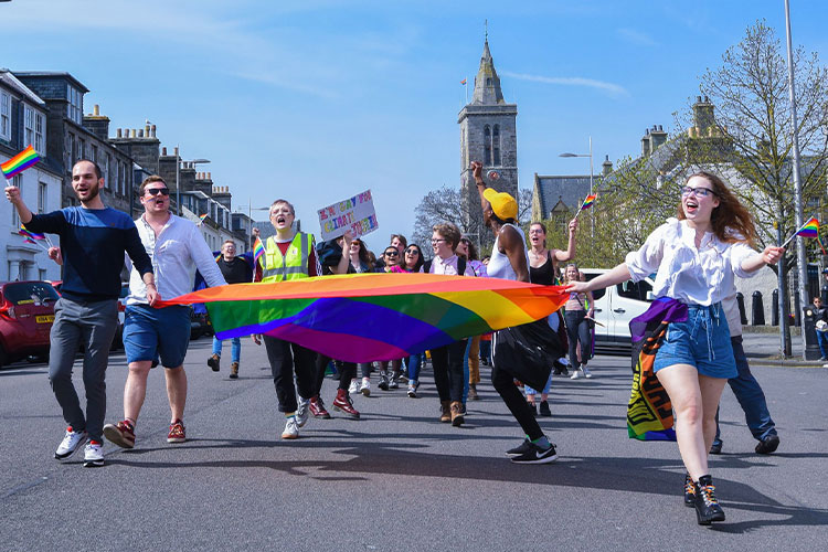 Pride event in St Andrews