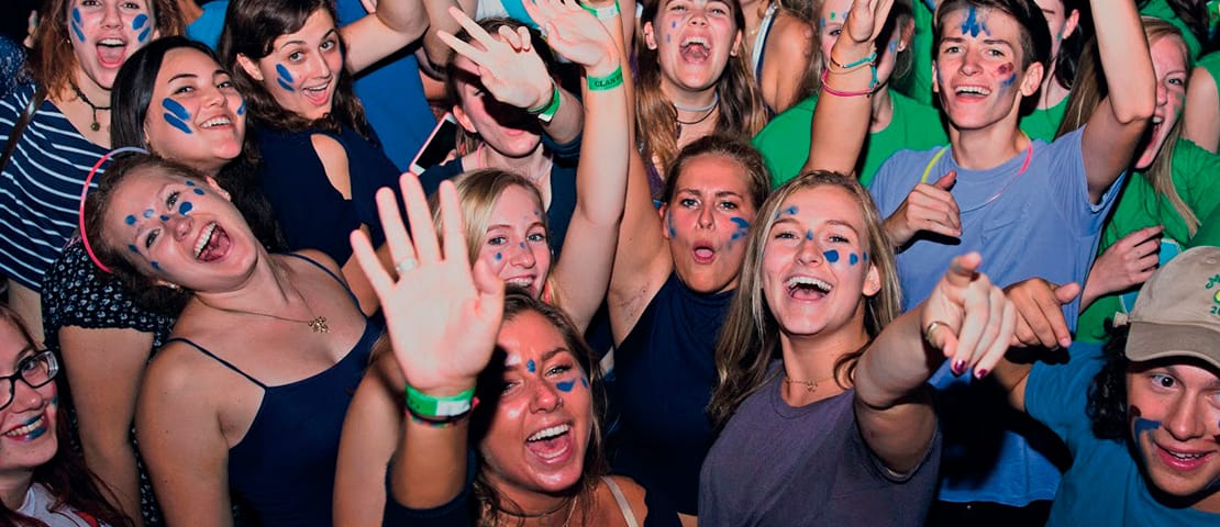 Students at a party