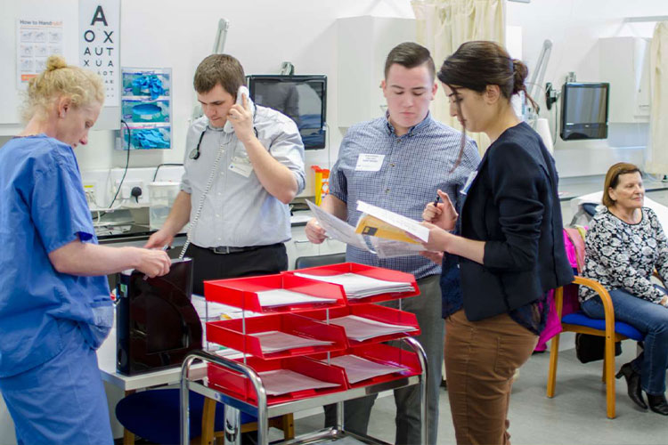 Medical students in practice