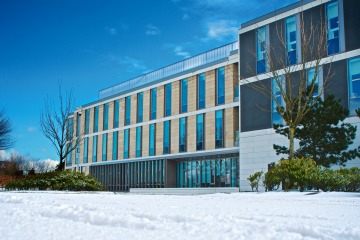 The School of Medicine in the snow