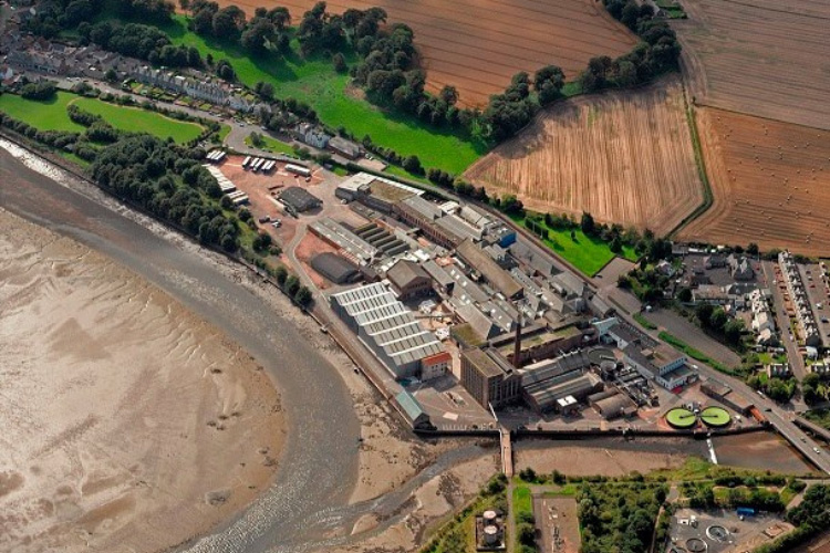 photo from above on Eden Campus, a biomass plant by Eden River
