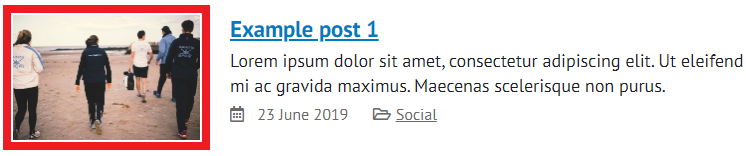 Example of a post with a featured image