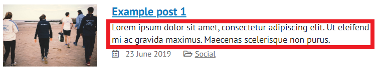 Example of a post with intro text