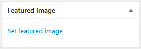 Featured image section