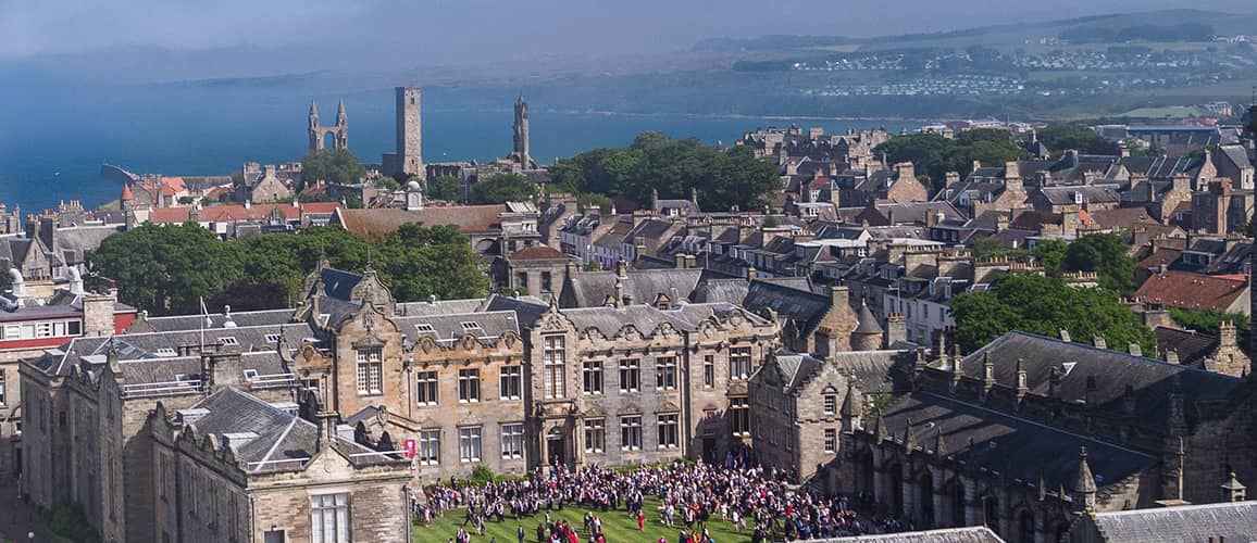 St Salvators Quad from above